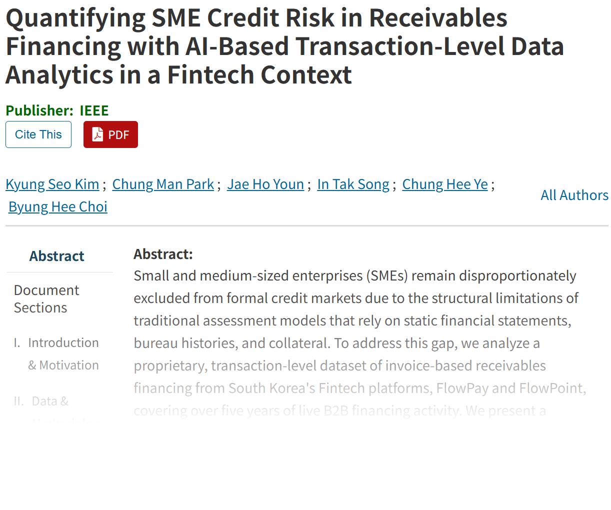 276홀딩스, AI 기반 중소기업 신용평가 모델 'IEEE BigData 2025' 논문 등... - 뉴스 썸네일 이미지