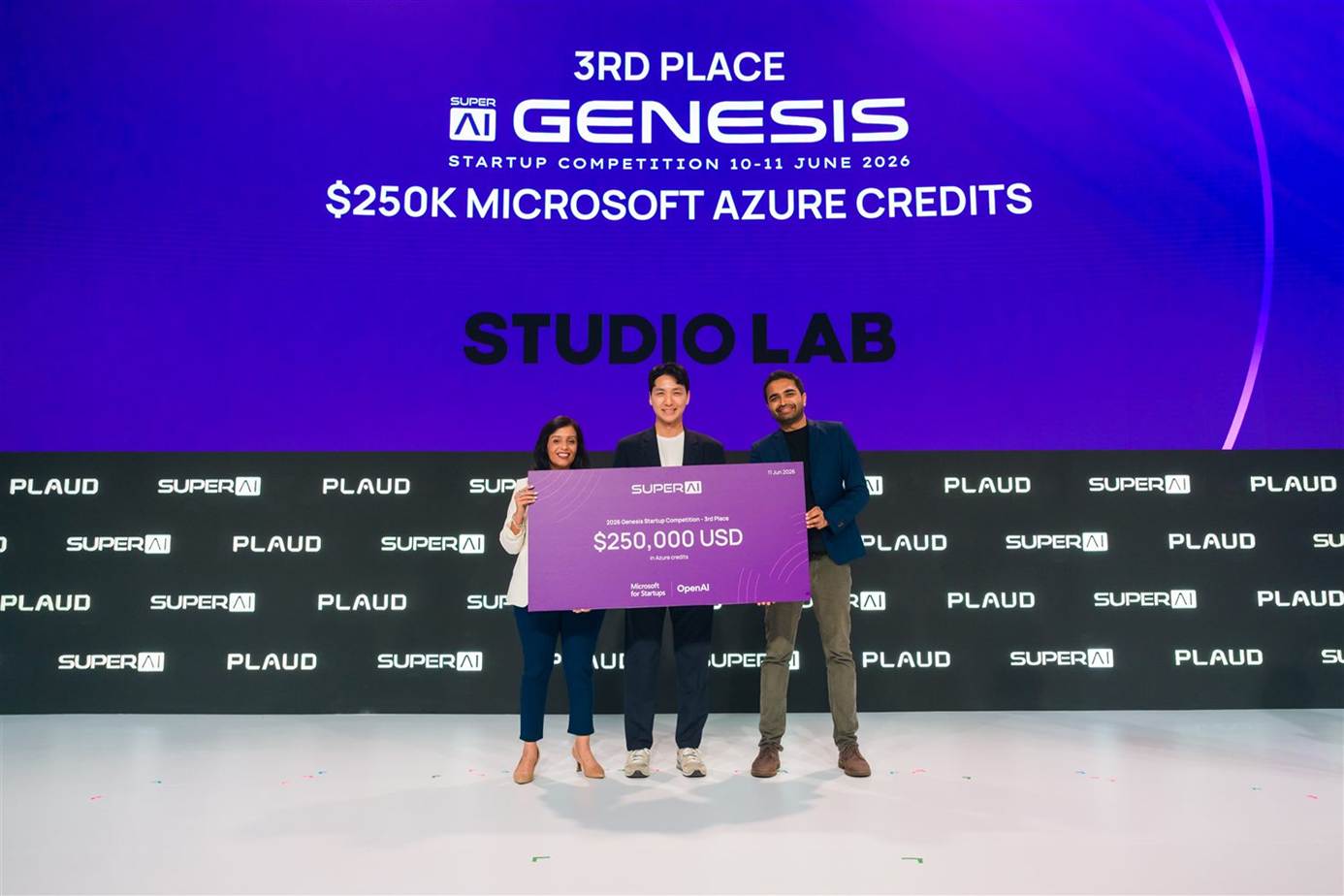 **StudioLab places 3rd at SuperAI 2026 Genesis competition, wins $250K in Azure credits**