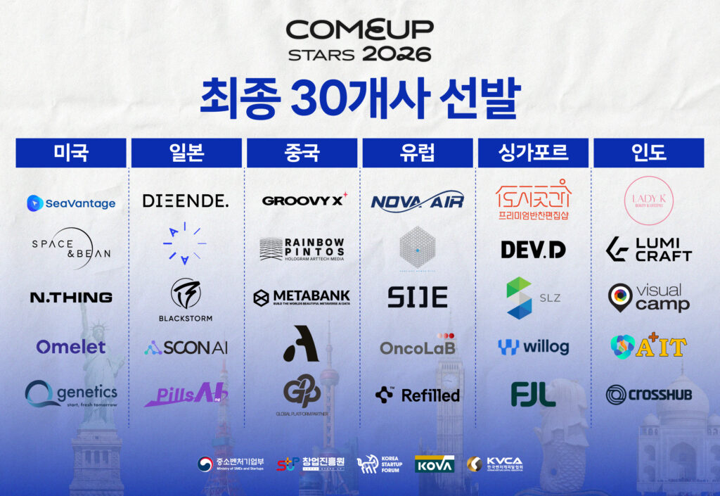 무대 넓힌 컴업스타즈 2026, 해외로 나갈 스타트업을 골랐다 - 뉴스 썸네일 이미지