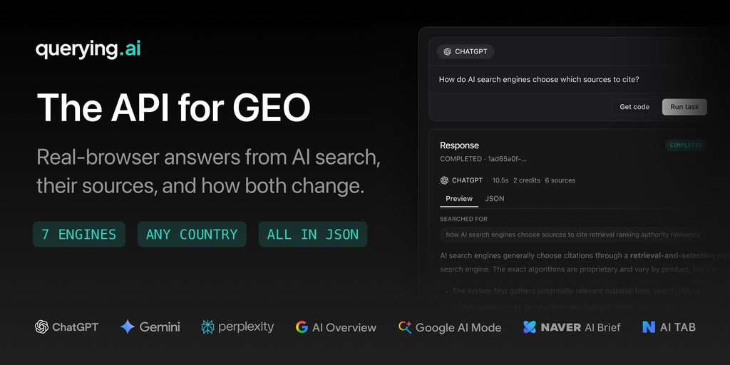 Animorph's querying.ai tracks how brands appear in AI search answers